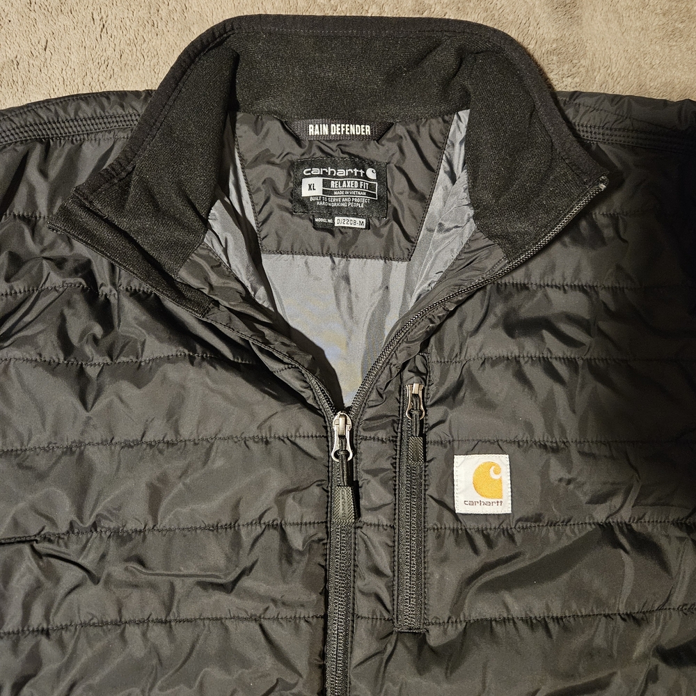 Carhartt Men's Gilliam Rain Defender Puffer Jacket - Black - Picture 2 of 4